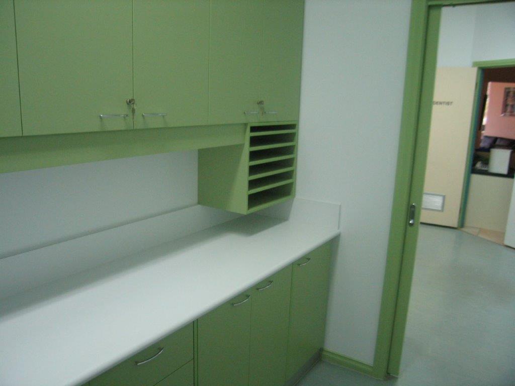 Designer Field Interiors green surgery room St. Georges Dental clinic Fit-out